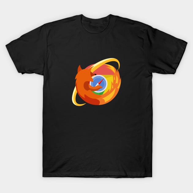 The Browser Pile-Up T-Shirt by No_One